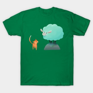 Lamb Sheep meets Kitty Cat: An Unexpected Friendship T-Shirt